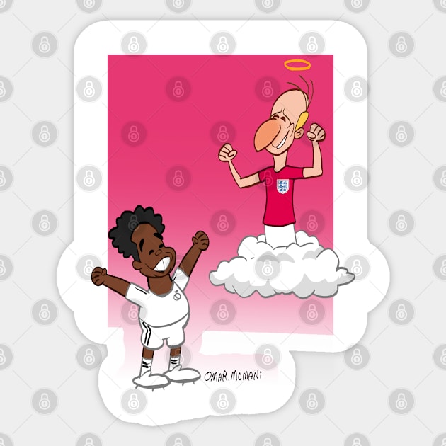 Endrick and Bobby Charlton Sticker by Omar Momani